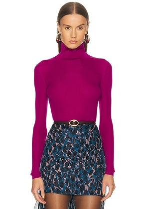 Saint Laurent Turtleneck Sweater in Magenta - Fuchsia. Size L (also in S).