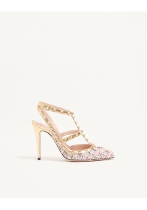Valentino Garavani Rockstud Tweed Pumps 100Mm Woman MULTICOLOUR 35.5
