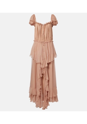 Chloe Ruffled silk gown