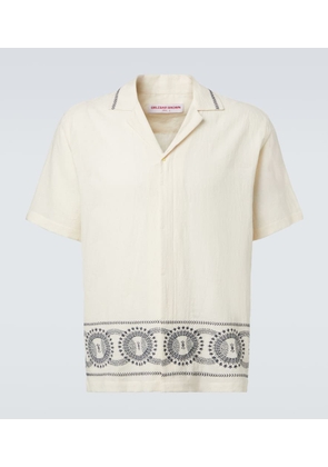 Orlebar Brown Maitan printed cotton bowling shirt