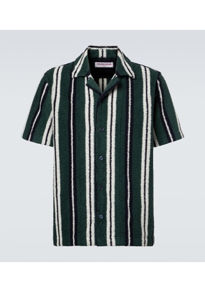 Orlebar Brown Griffith striped cotton-blend terry bowling shirt