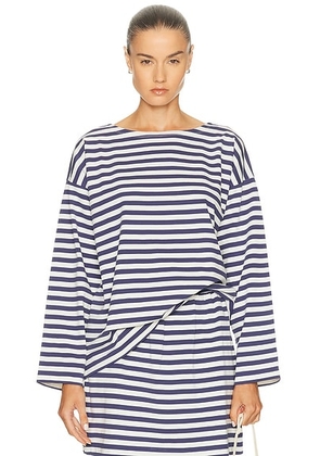 Posse Haisley Top in Navy Stripe - Navy. Size L (also in ).