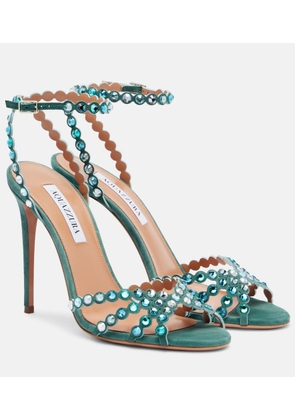 Aquazzura Tequila 105 embellished suede sandals