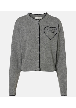 Chloe Logo wool and cashmere cardigan