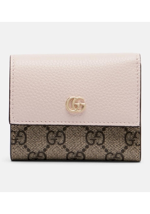 Gucci GG Marmont Mini leather-trimmed wallet