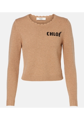 Chloe Logo wool and cashmere sweater