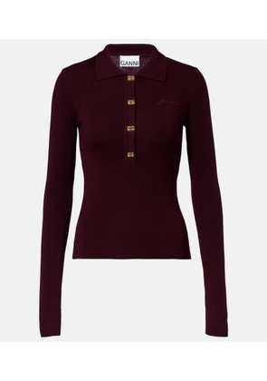 Ganni Wool polo sweater