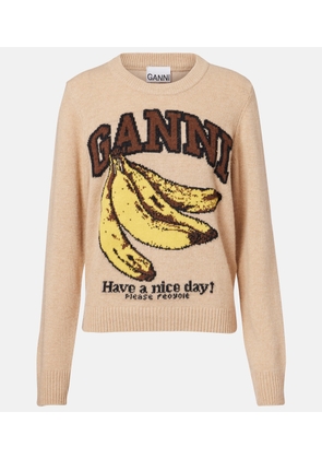 Ganni Logo intarsia sweater