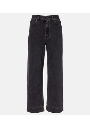 Chloe Cropped high-rise wide-leg jeans