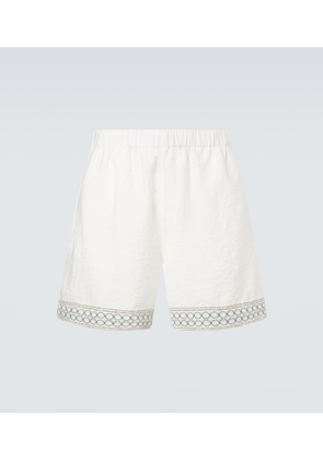 Commas Crochet-trimmed Bermuda shorts