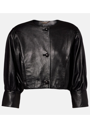 Chloe Cropped leather jacket