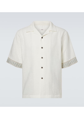 Commas Crochet-trimmed bowling shirt