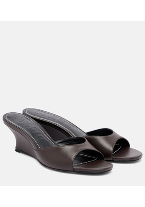 Staud Brigitte leather wedge mules