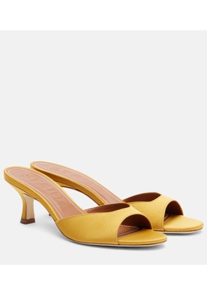 Staud Brigitte leather-trimmed mules