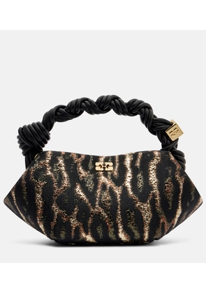 Ganni Bou Mini leopard-print cloque top-handle bag