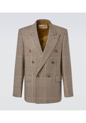 Valentino Prince of Wales check virgin wool blazer