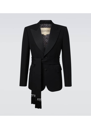 Valentino Belted virgin wool blazer