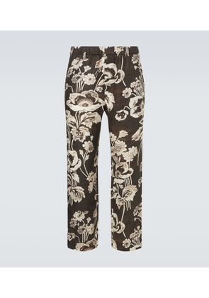 Commas Floral linen straight pants