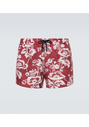 Commas Printed swim trunks