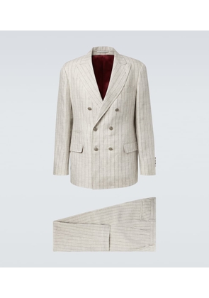 Brunello Cucinelli Pinstripe linen suit
