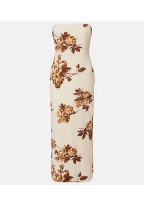 Magda Butrym Floral ribbed-knit maxi dress