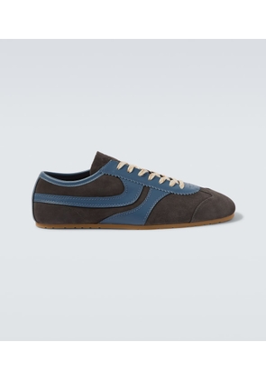 Dries Van Noten Leather-trimmed suede sneakers