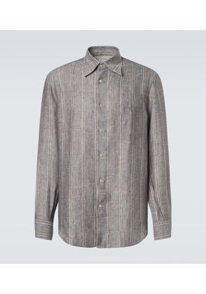 Brunello Cucinelli Pinstripe linen shirt
