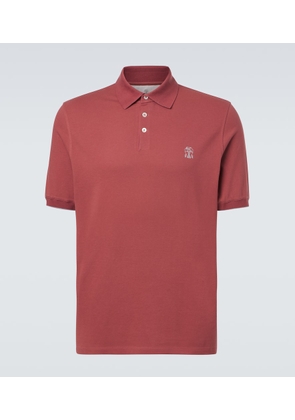 Brunello Cucinelli Logo cotton pique polo shirt