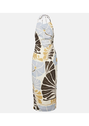 SIR Lola floral linen midi dress
