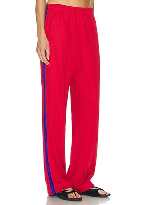 RE/DONE Sunland Track Pant in Crimson Cobalt - Red. Size M (also in S).