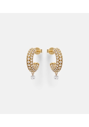 Persee Helios 18kt gold hoop earrings with diamonds
