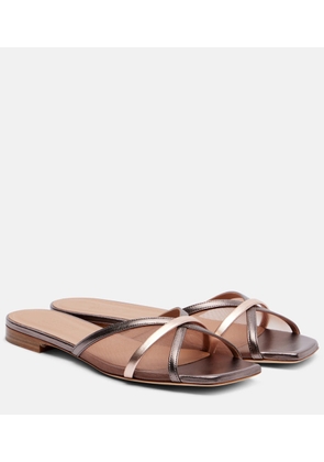 Malone Souliers Perla leather and mesh slides