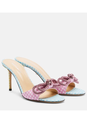 Mach & Mach Double Bow 85 gingham mules