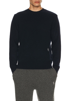 Sporty & Rich Cashmere Sweater in Dark Navy - Navy. Size M (also in S, XL/1X).