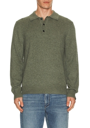 Rag & Bone Declan Rugby Polo in Army Green - Army. Size L (also in S, M).