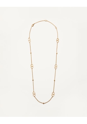 Valentino Garavani Vlogo Signature Metal Necklace Woman GOLD UNI