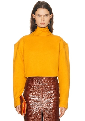 Saint Laurent Turtleneck Sweatshirt in Moutarde - Mustard. Size L (also in XS).