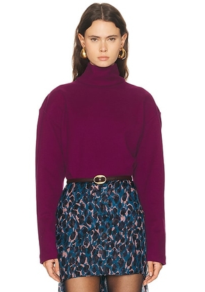 Saint Laurent Turtleneck Sweatshirt in Violet - Wine. Size L (also in M).