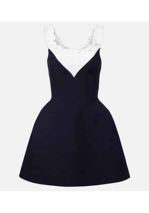 Shushu/Tong Ruffled wool and silk minidress