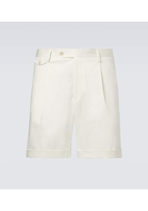 Lardini Pleated cotton-blend Bermuda shorts