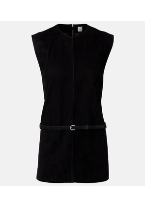 Toteme Belted suede minidress