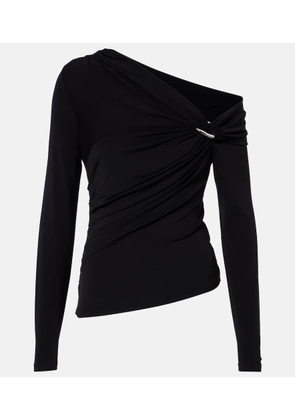 Veronica Beard Lozea asymmetric ruched jersey top