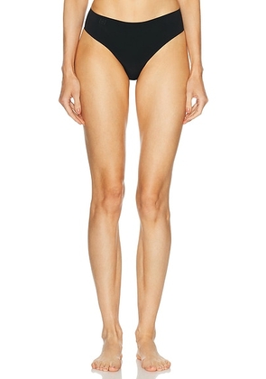 Wolford Pure Brazilian Panty in Black - Black. Size S (also in L, M, XS).