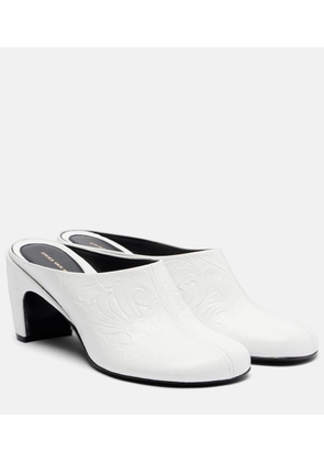 Dries Van Noten 65 debossed leather mules