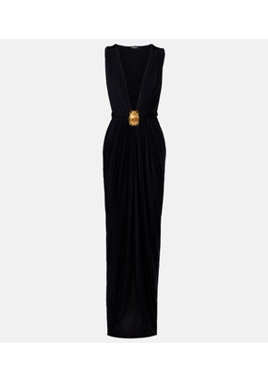 Balmain Embellished jersey maxi dress