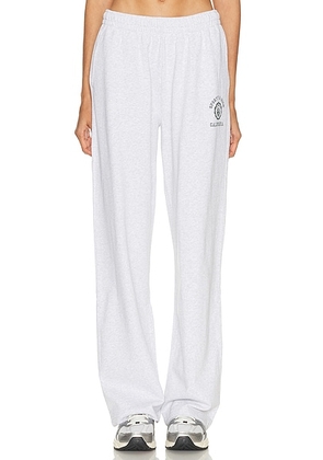 Sporty & Rich California Emblem Wide Sweatpant in Heather Gray - Light Grey. Size L (also in M, S, XL, XS).