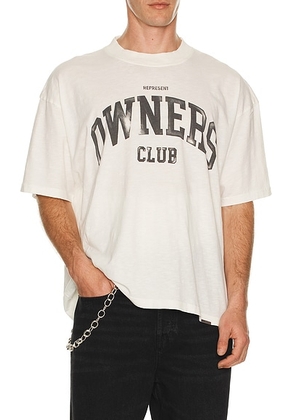 REPRESENT Owners Club Tee in Flat White - White. Size L (also in S, M, XL/1X).