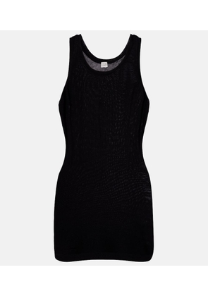 Toteme Curved ribbed-knit tank top