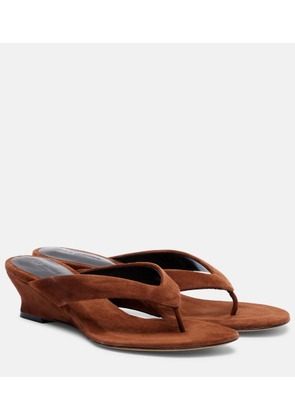 Le Monde Beryl Micro Wedge 40 suede thong sandals