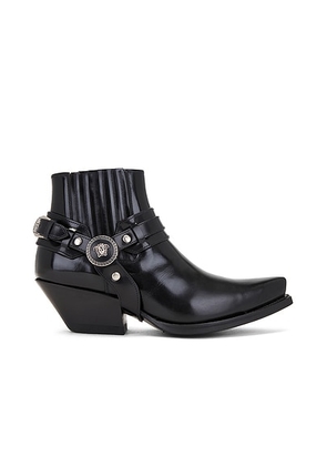 VERSACE Camperos Boot in Nero & Palladium - Black. Size 38.5 (also in 38).
